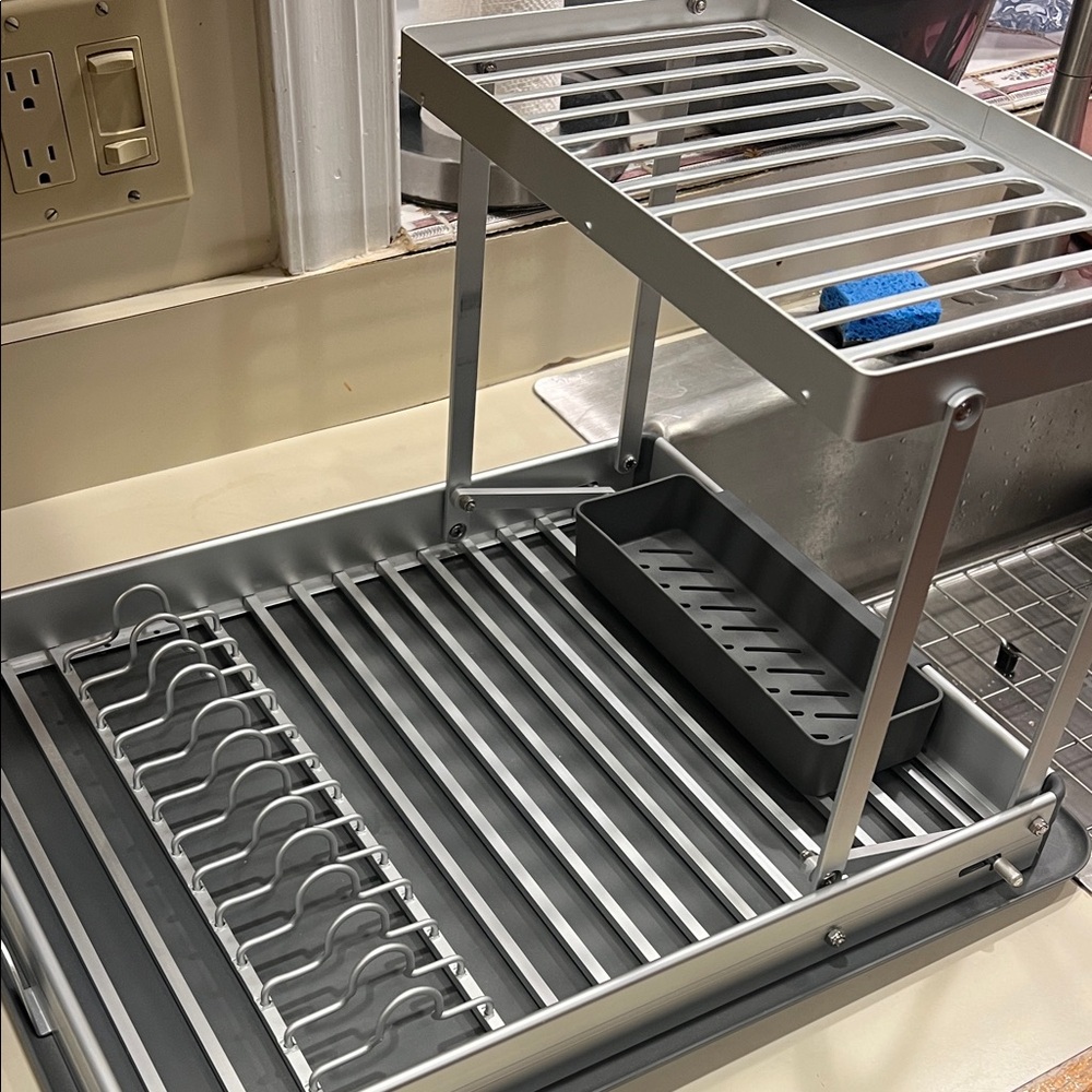 Silver Metal Dish Rack
